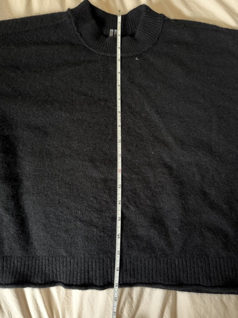 Anthropologie The Cashmere Collection Black Short Sleeve Mock Neck Sweater 1X - Picture 2 of 6